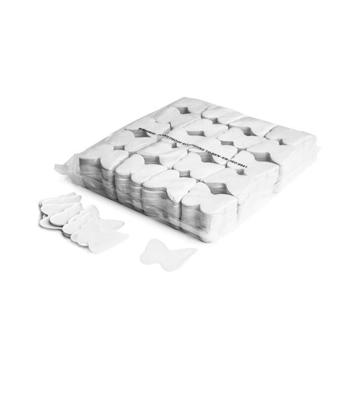 TCM FX - Lassú esésű Konfetti Pillangó Ø 55mm - Fehér - 1 kg